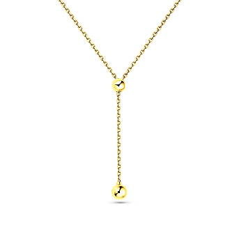 Колье Fly из желтого золота с шариками (арт. 352373/1ж)