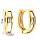 Золоті сережки-кільця без каміння (арт. 103695/15жб) – зображення 2