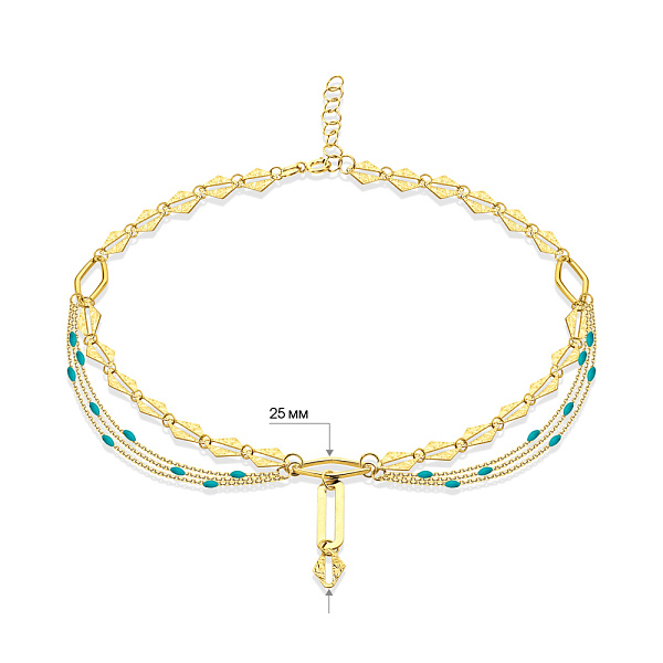 Браслет на ногу Francelli из желтого золота (арт. 3261056жегн) – изображение 3