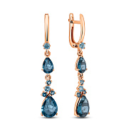 Золоті сережки з топазом (арт. 111119Пл)