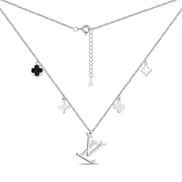 Серебряное колье с подвесками (арт. 7507/1751ечб) – изображение 2