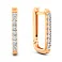 Золотые сережки с дорожкой из фианитов (арт. 110611) – изображение 1
