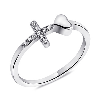 Фото Срібна каблучка з фіанітами (арт. 7501/6696)