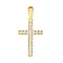 Хрестик з жовтого золота з фіанітами (арт. 440330ж) – зображення 1