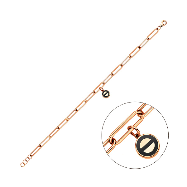 Браслет из красного золота с эмалью (арт. 326294еч) – изображение 1