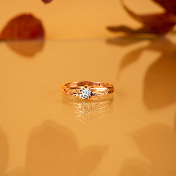 Золота каблучка з діамантом (арт. К011426005) – зображення 4