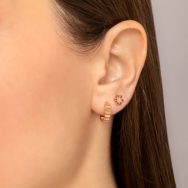 Пусети золоті з фіанітами  (арт. 110549) – зображення 5