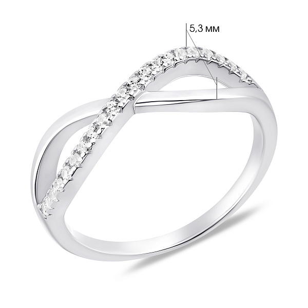 Серебряное кольцо Бесконечность (арт. 7501/8538) – изображение 2