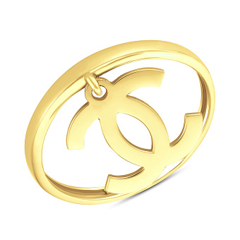 Золота каблучка з підвіскою (арт. 154022ж)