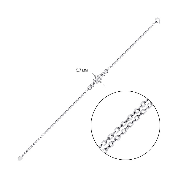 Браслет из серебра (арт. 7509/4125) – изображение 2