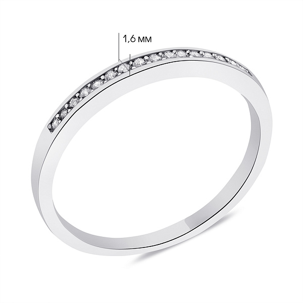 Серебряное кольцо с дорожкой из фианитов (арт. 7501/6138) – изображение 2
