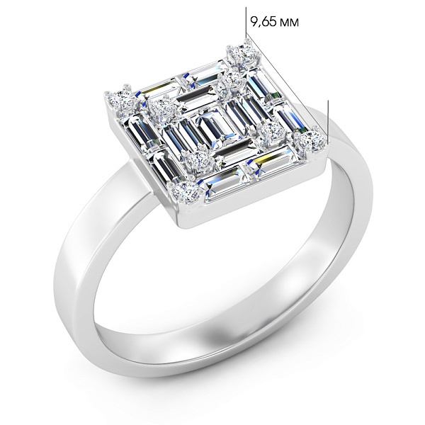 Золота каблучка з діамантами (арт. К011298060б) – зображення 4