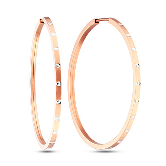 Фото Золоті сережки-кільця з родіюванням (арт. 104457/20р)