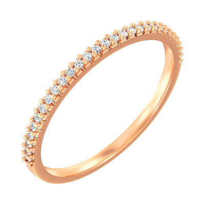 Золотое кольцо с дорожкой из бриллиантов  (арт. К011483015)