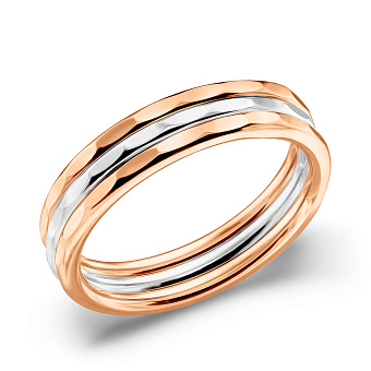 Обручальное кольцо из красного и белого золота (арт. 239245кб)