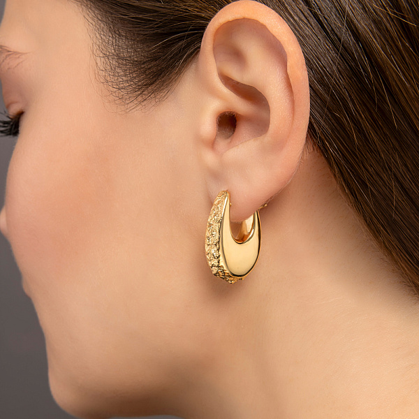 Золотые массивные сережки Francelli (арт. е1091806/20ж) – изображение 2