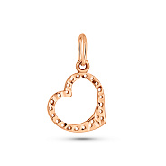 Підвіс Серце з червоного золота (арт. 440704)
