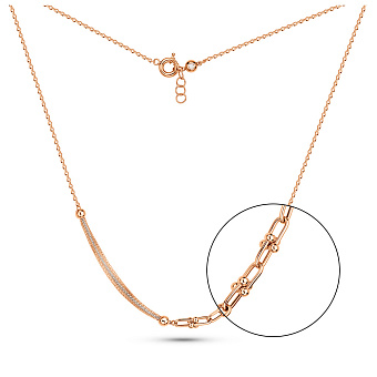 Кольє з червоного і білого золота (арт. 352894кб)