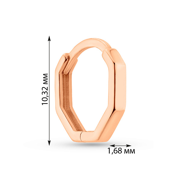 Золотая cерьга в одно ухо (арт. 110852Я) – изображение 2