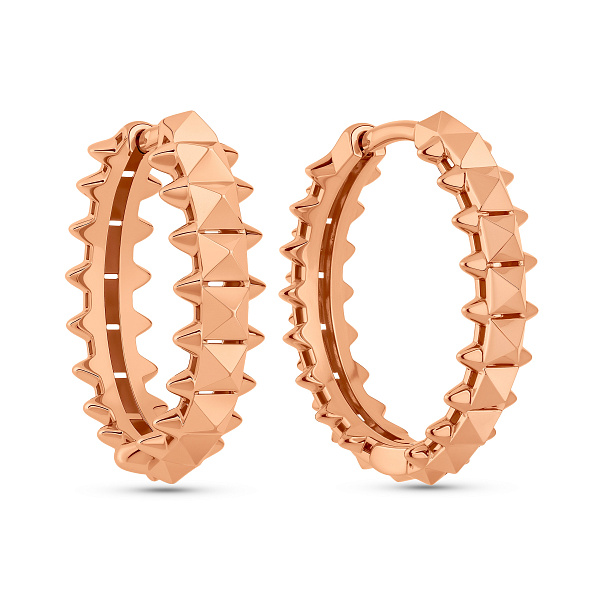 Серьги-кольца из красного золота (арт. 1091388/20) – изображение 1