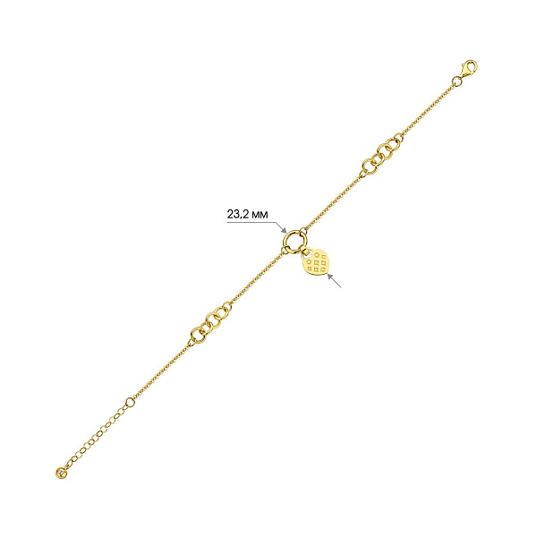 Браслет из золота с подвеской (арт. 326359ж) – изображение 4