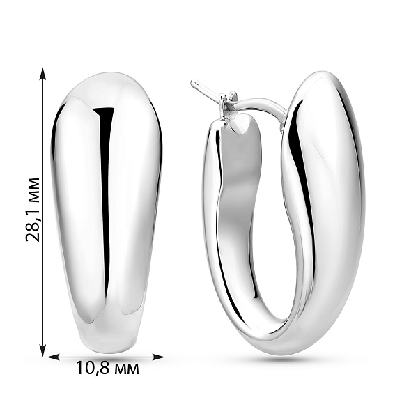 Золотые массивные сережки Francelli (арт. е1091795/25б) – изображение 3