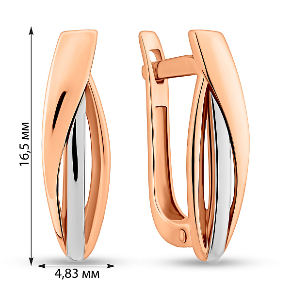 Золотые серьги без камней (арт. 110380) – изображение 4