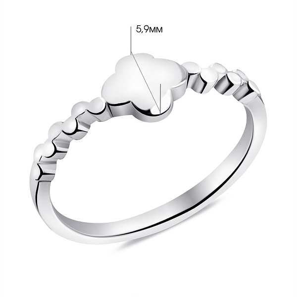 Серебряное кольцо Клевер (арт. 7501/6808) – изображение 2