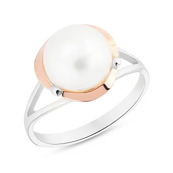 Срібна каблучка з перлами (арт. 7201/259жбкп)