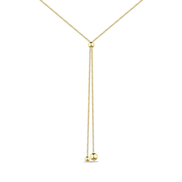 Серебряное колье-галстук Шар с желтым родированием (арт. 7507/2251ж) – изображение 1