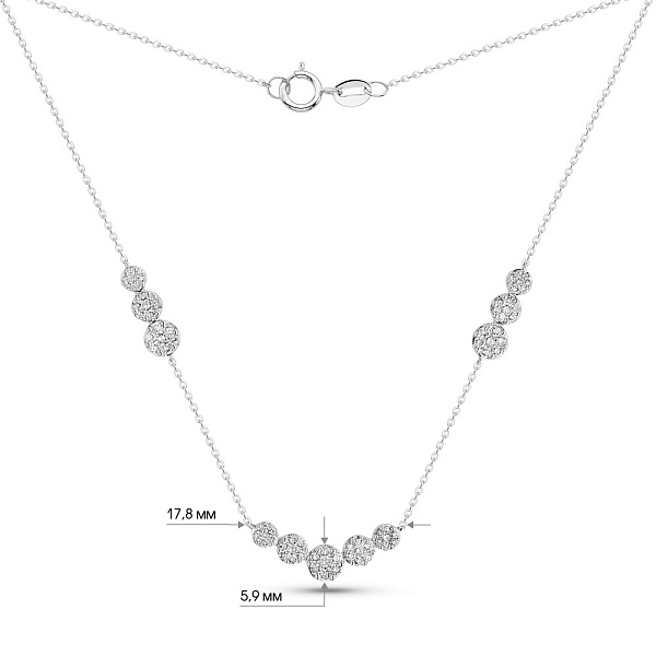 Золотое колье с бриллиантами (арт. Ц341648060б) – изображение 4