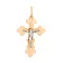 Крестик с распятием из комбинированного золота (арт. 513500) – изображение 1
