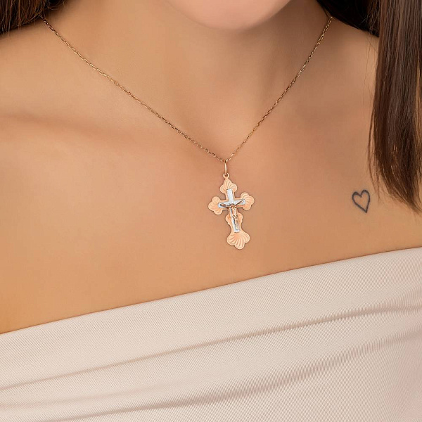 Золотой крестик с распятием (арт. 500023) – изображение 2