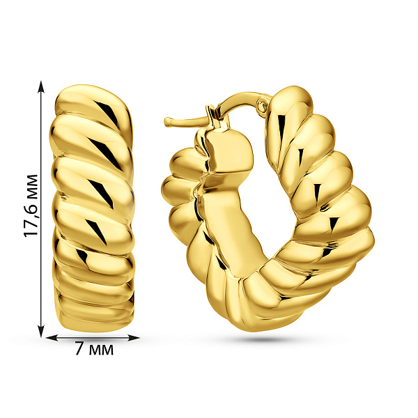 Серьги из желтого золота Francelli (арт. е1091741/15ж) – изображение 4