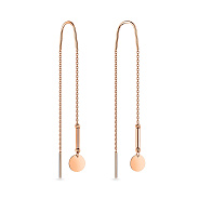 Фото Серьги-протяжки "Монеты" из красного золота (арт. 108744)