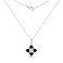 Серебряное колье с ониксом и фианитами (арт. 7507/2320/15о) – изображение 1