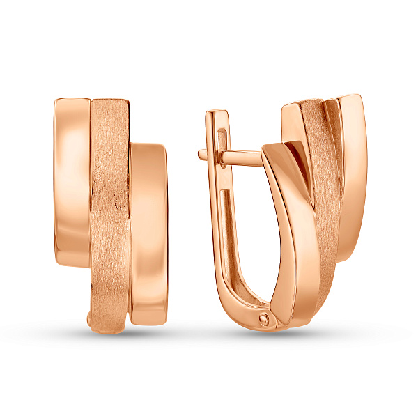 Серьги из красного золота (арт. 111458м) – изображение 1