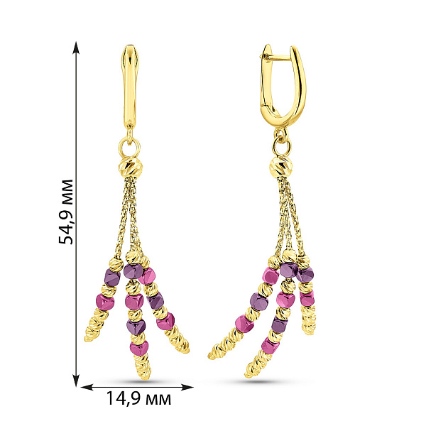 Золотые серьги Francelli (арт. 1091271жфмлн) – изображение 4