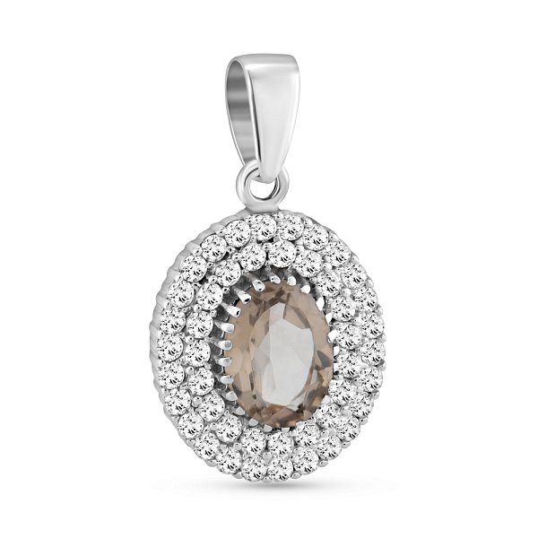 Золотий кулон з кварцом (арт. 440450Пбкр) – зображення 1