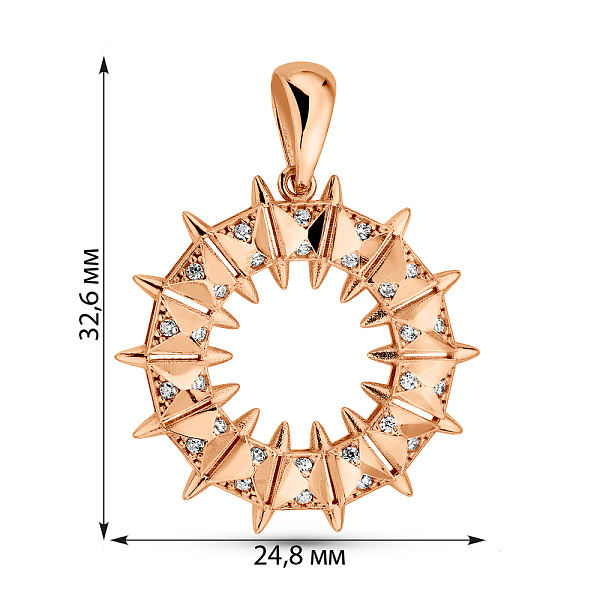 Золота підвіска з фіанітами (арт. 424955) – зображення 4
