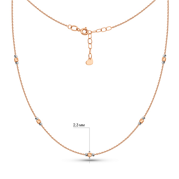 Колье из красного и белого золота (арт. 361531кб) – изображение 2