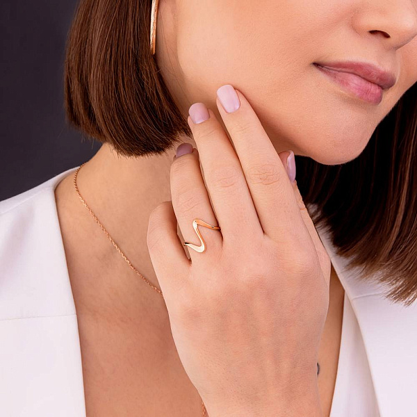 Золота каблучка без каменів (арт. 140052) – зображення 3