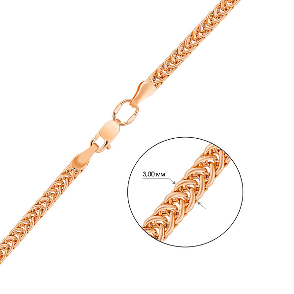 Золотий ланцюжок плетіння Колосок (арт. 3016004) – зображення 2