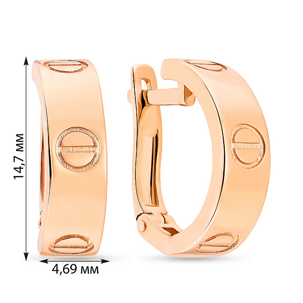 Золоті сережки (арт. 110344) – зображення 2