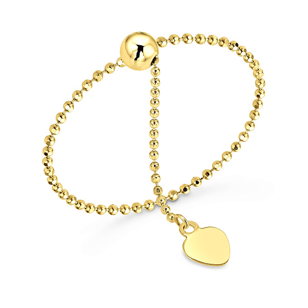 Кольцо Fly из желтого золота с цепочкой (арт. 155784ж) – изображение 1