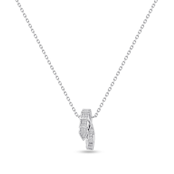 Серебряное колье змея с фианитами (арт. 7507/2585) – изображение 1