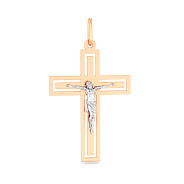 Фото Золотой нательный крестик с распятием (арт. 501735/30)