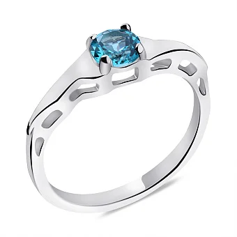 Срібна каблучка з аквамарином (арт. 7501/573Амкп)