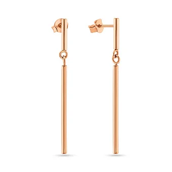 Довгі сережки з золота без каменів (арт. 108534)