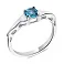 Срібна каблучка з аквамарином (арт. 7501/573Амкп) – зображення 1